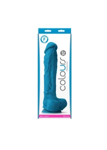 Valósághű 30 cm-es Colours 10" dildó - blue