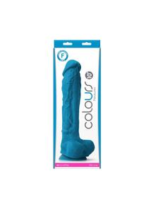 Valósághű 30 cm-es Colours 10" dildó - blue
