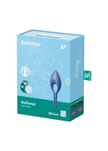Tölthető okos vibrációs péniszgyűrű - Satisfyer bullseye blue
