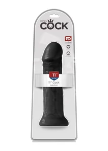 Fekete dildó 28 cm - King cock black