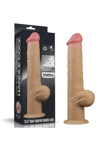 Realisztikus kétrétegű szilikon herés dildó markolattal 21,5 cm - 12.5'' Handle Cock