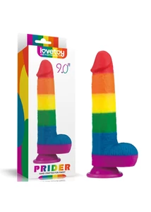 Szivárvány műpénisz 9'' prider dildo 23 cm