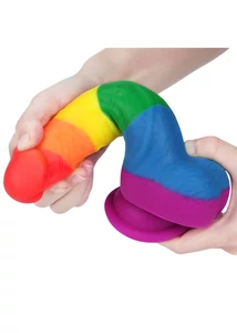Szivárvány műpénisz 8'' prider dildo 20 cm