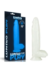 Világító tapadókorogos dildó 10" Lumino Play 25,5 cm