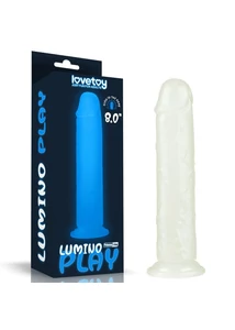 Világító tapadókorogos dildó 20cm - 8" Lumino Play dildo