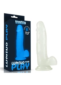 Világító tapadókorogos dildó 19 cm - 7.5'' Lumino Play Dildo