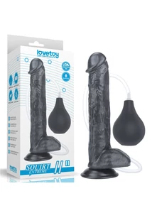 Ejakuláló fekete herés dildó 27,5 cm - 11'' Squirting Dildo