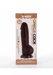 X-men realisztikus fekete dilodó 21 cm - greg's cock black