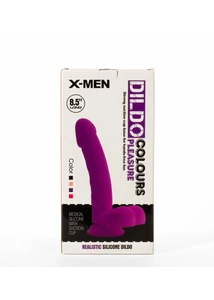 Tapadótalpas 22 cm-es fekete dildó X-men 8.5 dildo colours pleasure 4
