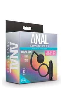 Péniszgyűrű anál golyóval - Anal adventures anal ball with c-ring