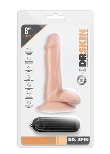Tapadótalpas távirányítós forgófejes pénisz - Dr skin dr spin 6 inch gyrating