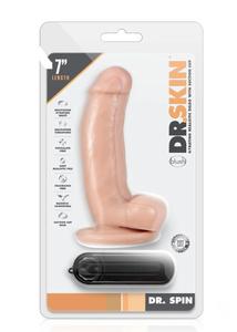 Forgó tengelyes pénisz - Dr skin dr spin gyrating dildo flesh