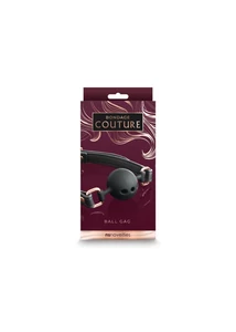 Szájgolyó ball gag - Fekete Bondage Couture