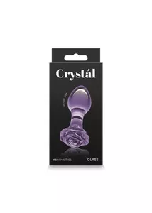 Üveg Anál butt plug Crystal rose - lila