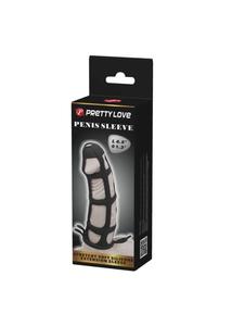 Péniszköpeny Pretty love penis sleeve csiklóstimulátorral és herezacskó gyűrűvel