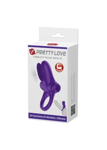 Vibrátoros péniszgyűrű Pretty love vibrant penis ring 2 purple
