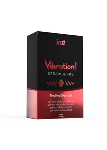 Folyékony vibrátor gél, epres - Vibration Strawberry 15ml