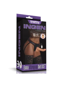 Felcsatolható vibrációs világos dildó hámmal 21,5 cm - Vibrating easy strapon set 8.5