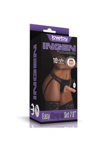 Felcsatolható vibráló készlet 18 cm Vibrating easy strapon set 7.0