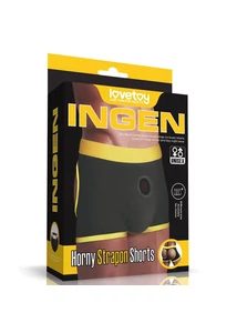 Felcsatolható dildóhoz uniszex rövidnadrág Horny strapon shorts xs/s (71 - 83 cm derék)