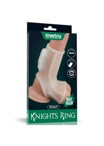Knights ring vibráló és bordázott péniszköpeny, pénisz mandzsetta