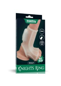 Knights ring vibráló és bordázott péniszköpeny, pénisz mandzsetta