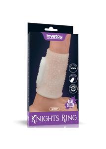 Péniszgyűrű vibrátoros Drip knights ring (fehér) ii rücskös