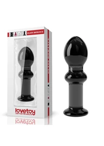 Anális dugó üvegből 4.5" glass romance fekete
