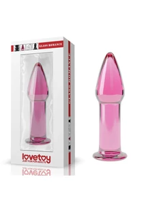 Üveg fenékdugó Glass romance 5 rózsaszínű 12,5 cm