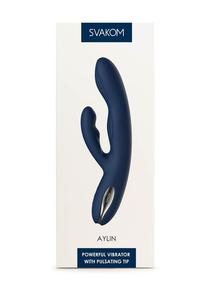 Aylin dark blue Csikló és hüvelyi vibrátor 