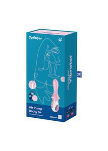 Állítható vastagságú análkúp vibrátoros Air pump booty 5+ pink