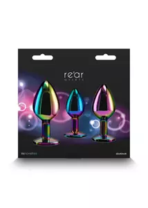 Fém análdugó készlet Rear assets trainer kit multicolor rainbow