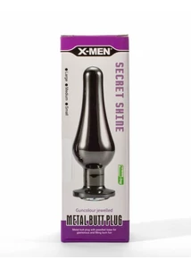 X-men secret shine fém plug fekete kővel L