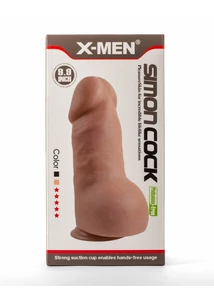 Vaskos fekete tapadótalpas dildó X-men simon 9.9 cock