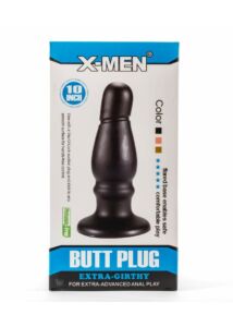 Nagy méretű anális izgató fekete Extra girthy butt plug vii 25 cm X-men 10