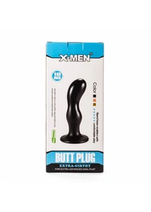 Hajlított végű fekete anál izgató extra girthy butt plug ii X-men 8.66
