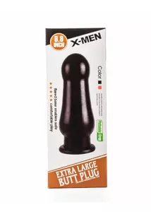 Vaskos talpas fenékdugó fekete extra large butt plug  X-men 8.8