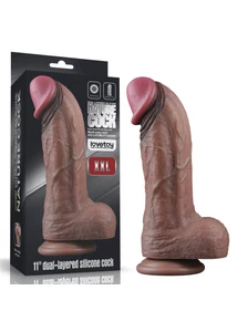 Valósághű nagy dildó 11'' dual layered silicone cock xxl 28 cm