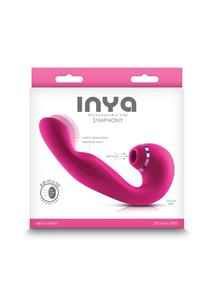 Léghullámos csikló és hüvelyi vibrátor Inya symphony - pink (rózsaszínű)
