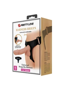 Felköthető tapadótalpas dildó 22,5 cm Pretty love jerry harness briefs