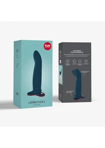Állítható, hajlítható dildó tapadókorongos Limba flex velvet blue 18 cm