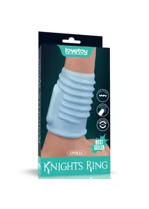 Vibrátoros péniszmandzsetta spirál Vibrating spiral knights ring blue