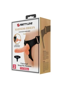 Felköthető dildó Pretty love tom harness briefs 20 cm