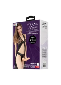 Felcsatolható két péniszes strapon Wearable harness strap on double ended realistic dildo