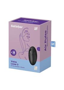 Léghullámos és vibrátoros csendes csiklóizgató Vulva lover 3 black