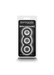 Péniszgyűrű hármas Renegade threefold - black