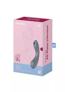 Három izgatású vibrátor Curvy trinity 1 kékesszürke 17,5 cm