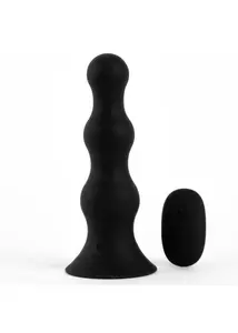 Távirányítós anál vibrátor Automatic inflatable butt plug black 19 cm