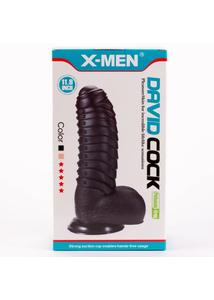 Nagy vastag dildó X-men david's 11.9" cock black 30 cm
