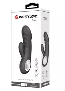 Csiklókaros vibrátor Pretty love ansel fekete 16 cm